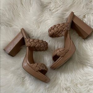 Dolce Vita Braided Brown Block Heels